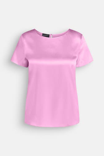 EMPORIO ARMANI Seidenmix-Shirt pink