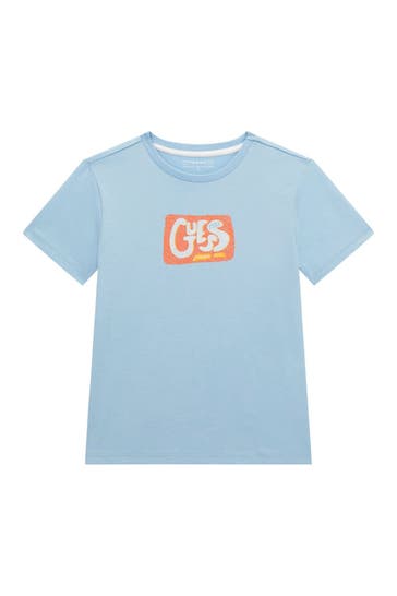 GUESS T-Shirt hellblau