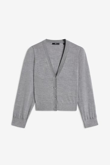 7 FOR ALL MANKIND Strick-Cardigan grau