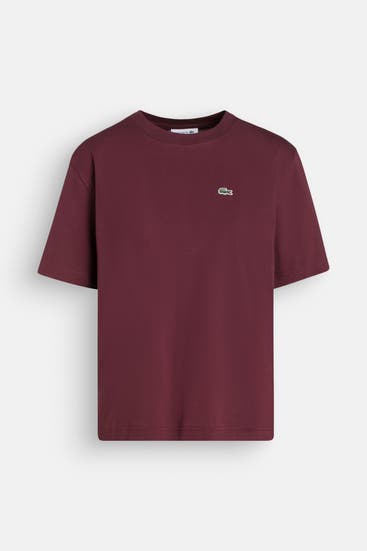 LACOSTE - T-Shirt burgunder oversize