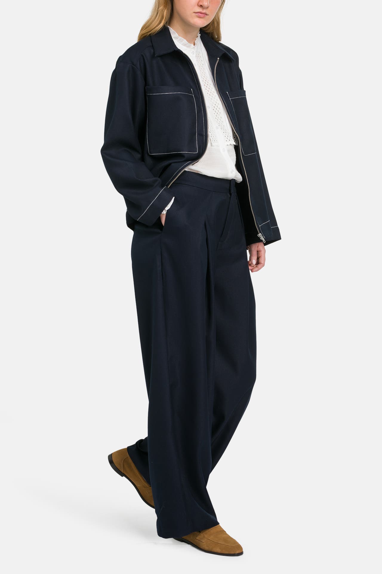 LOLLYS LAUNDRY Overshirt 'Khaill' nachtblau, Bild 1