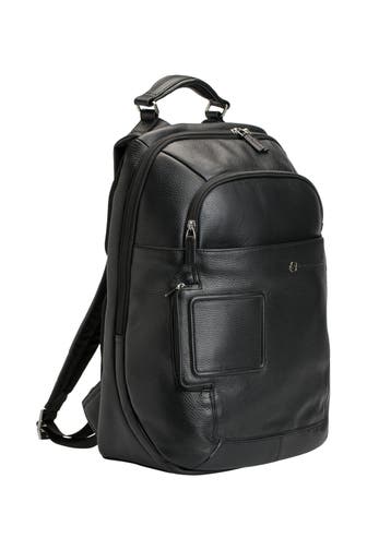 PIQUADRO Lederrucksack schwarz