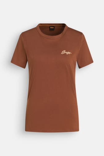 BOSS ORANGE T-Shirt 'Elogo' braun