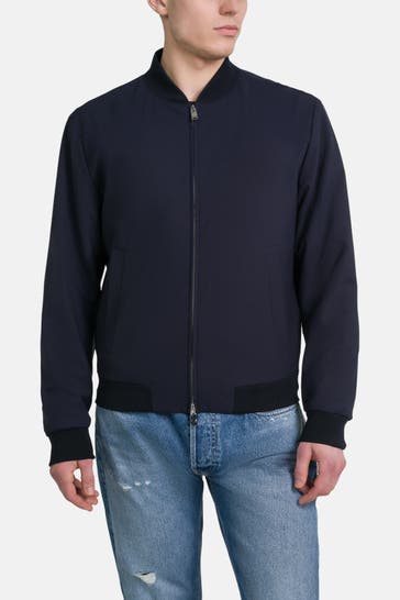 BOSS Wollmix-Blouson 'Hanry' nachtblau