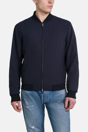 BOSS Wollmix-Blouson 'Hanry' nachtblau