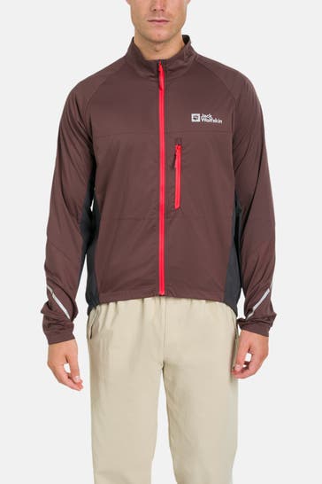 JACK WOLFSKIN Fahrradjacke 'Morobbia Alpha' weinrot