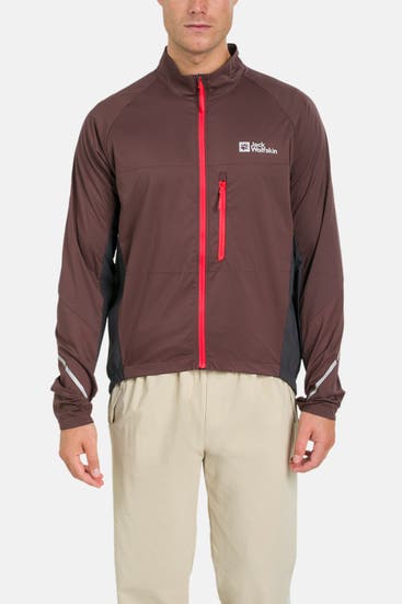 JACK WOLFSKIN - Fahrradjacke 'Morobbia Alpha' weinrot