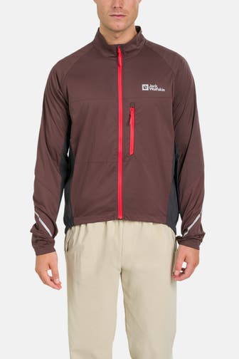 JACK WOLFSKIN Fahrradjacke 'Morobbia Alpha' weinrot