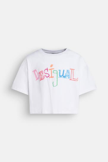 DESIGUAL T-Shirt weiß