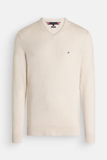 TOMMY HILFIGER Strickpullover creme