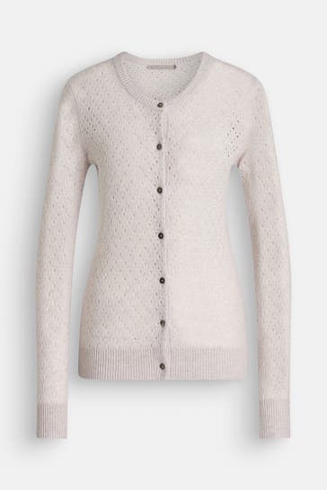 (THE MERCER) N.Y. Kaschmir-Cardigan hellgrau