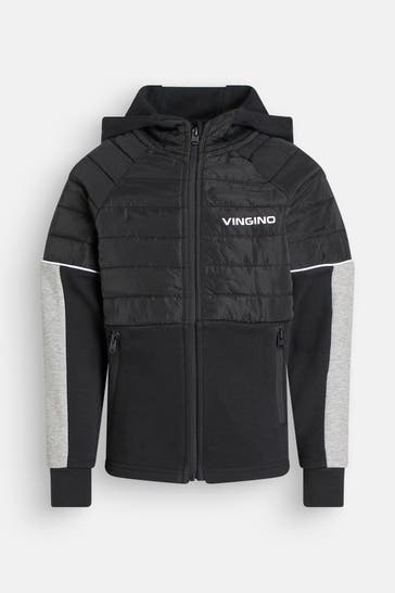 VINGINO Sweatjacke 'Tito' schwarz-grau