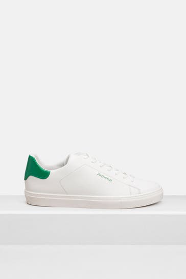 AIGNER Leder-Sneaker 'Ron 1A' weiß
