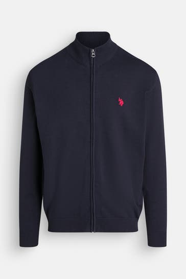U.S. POLO ASSN. Strickjacke schwarzblau