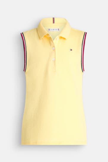 TOMMY HILFIGER Polo-Top gelb
