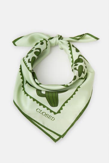 CLOSED Seidentuch grün