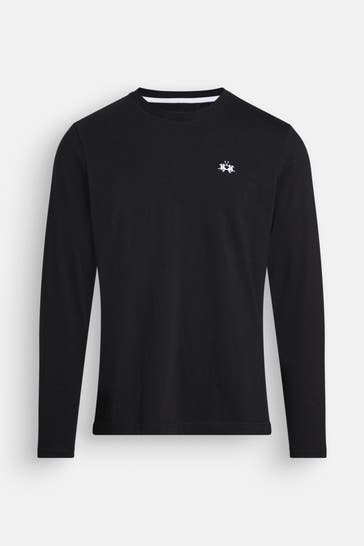 LA MARTINA Longsleeve schwarz