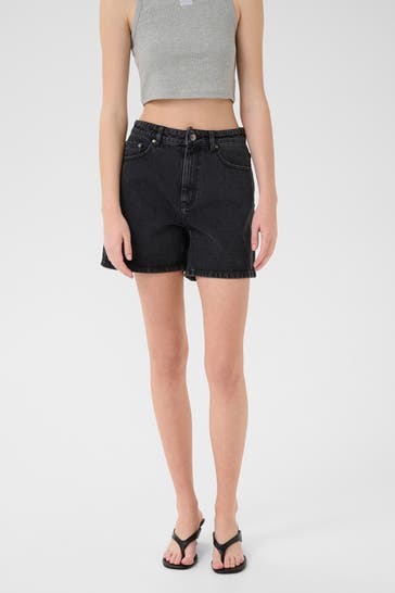 GESTUZ Jeansshorts schwarz