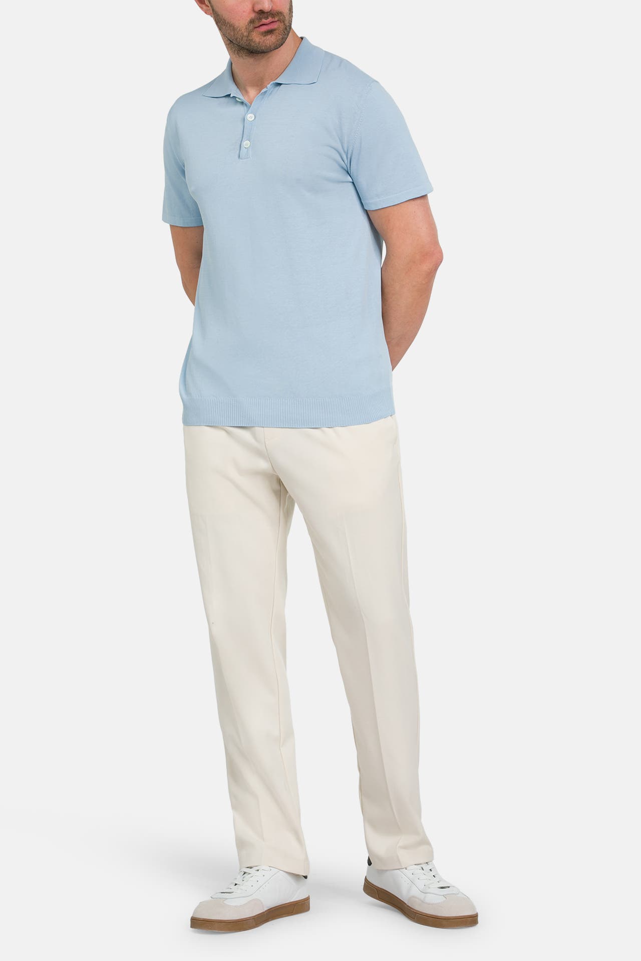 DANIELE FIESOLI Polo-Shirt hellblau, Bild 1