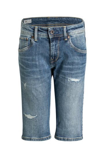 PEPE JEANS Jeansshorts 'Repair' blau