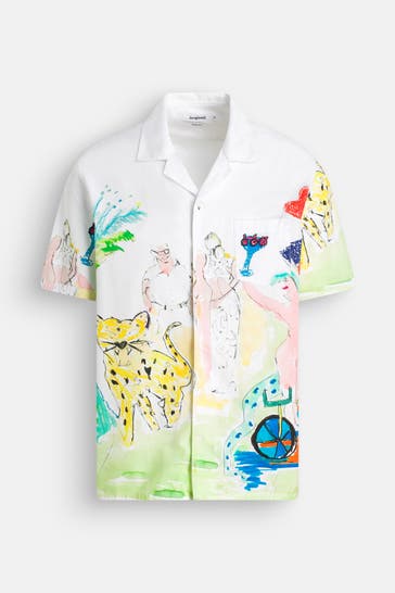 DESIGUAL Kurzarmhemd gemustert