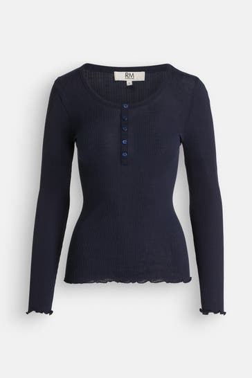 RM BY ROSEMUNDE Longsleeve 'Balta' nachtblau