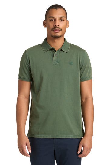 TIMBERLAND Polo-Shirt 'River' dunkelgrün