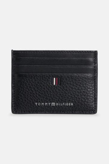 TOMMY HILFIGER Ledergeldbörse schwarz