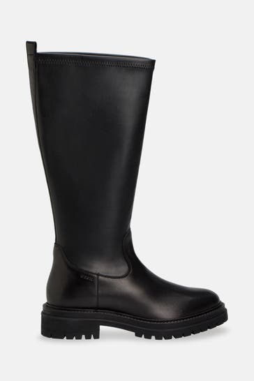 GEOX Lederstiefel 'Iridea' schwarz