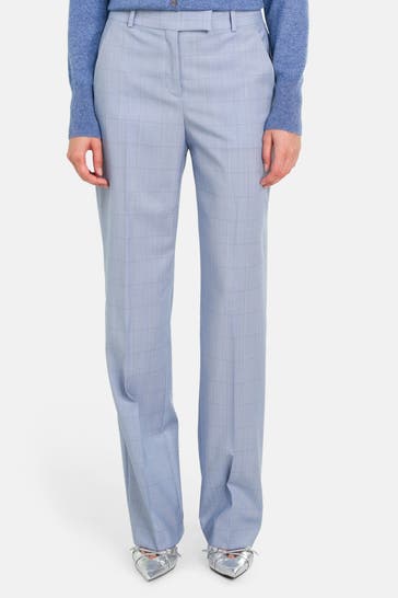 BOSS Schurwoll-Hose 'Tilda' kariert