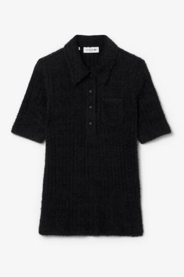 LACOSTE Strick-Polo schwarz