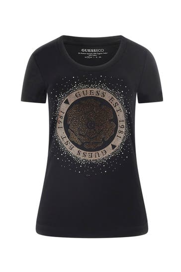 GUESS T-Shirt schwarz