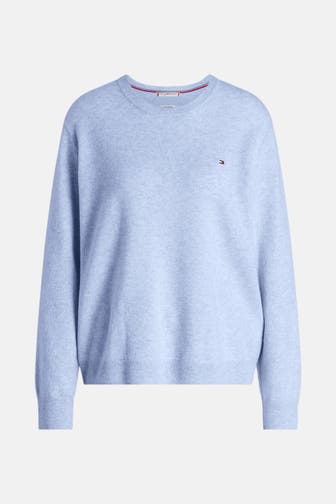 TOMMY HILFIGER Wollmix-Pullover hellblau