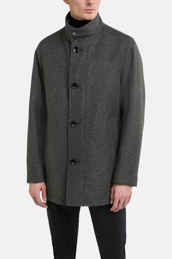 BOSS Wollmixmantel grau