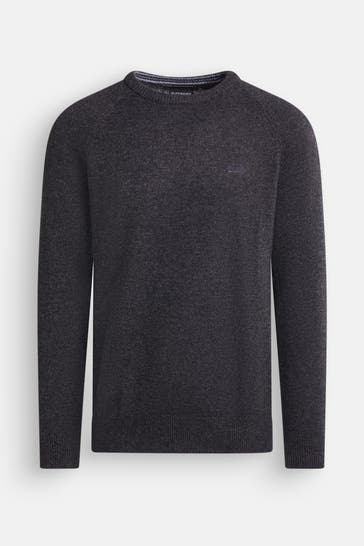 SUPERDRY Wollmix-Strickpullover anthrazit