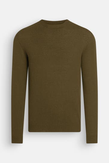 REPLAY Wollmix-Pullover dunkelgrün