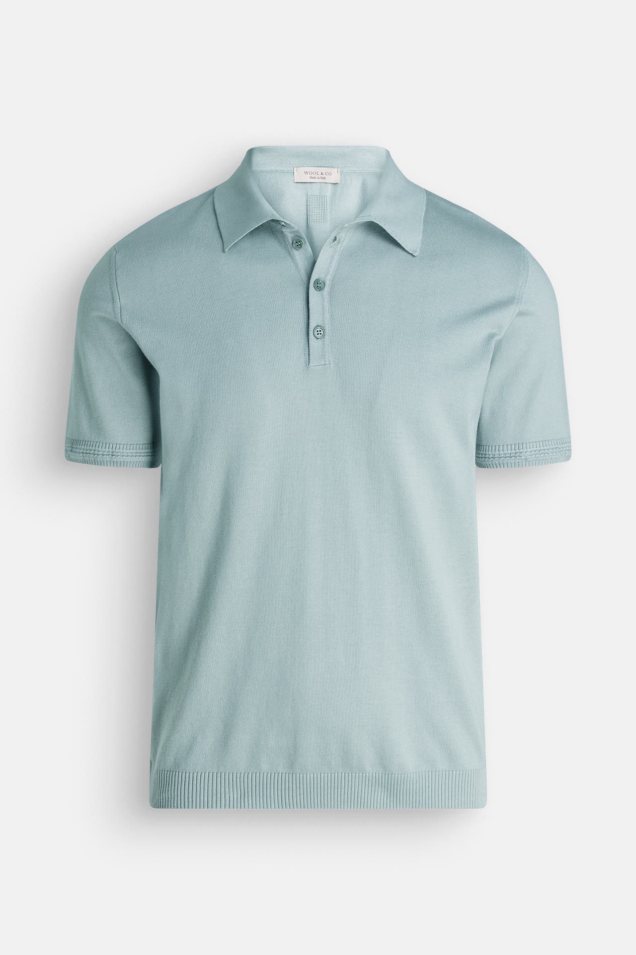 WOOL & CO Strick-Polo mint, Bild 1