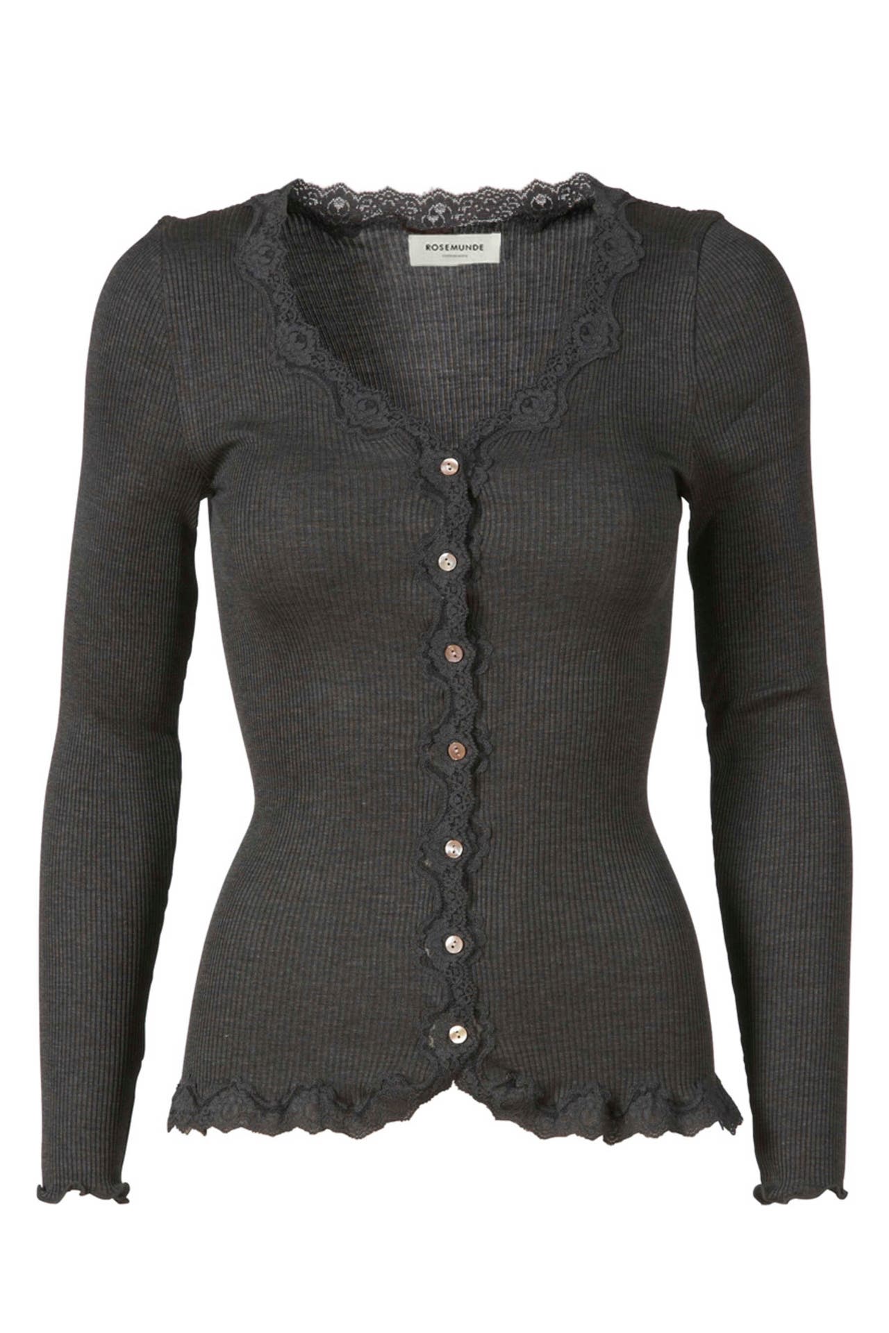 ROSEMUNDE Seidenmix-Cardigan dunkelgrau, Bild 1