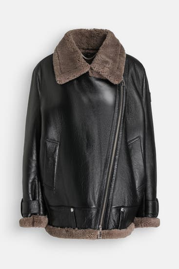 BELSTAFF - Lederjacke 'Zinc' zweifarbig