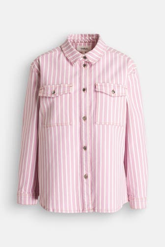 BA&SH Jeansjacke 'Rex' gestreift