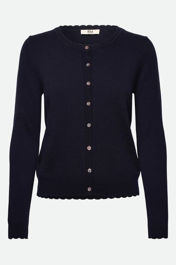 RM BY ROSEMUNDE Wollmix-Strickjacke 'Sofia' nachtblau