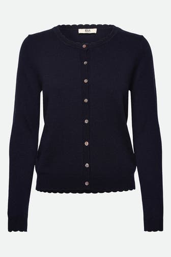 RM BY ROSEMUNDE Wollmix-Strickjacke 'Sofia' nachtblau