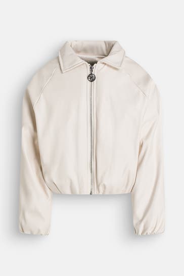 GUESS Kunstlederjacke ecru