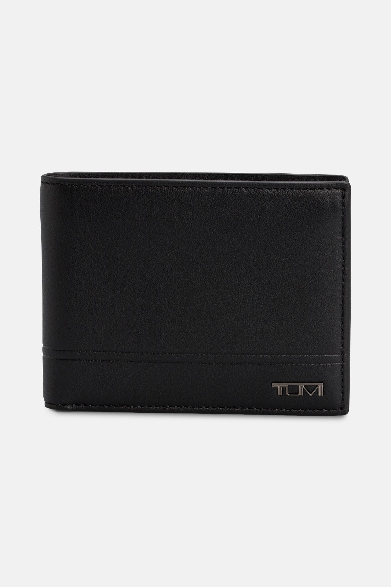TUMI Ledergeldbörse schwarz, Bild 1