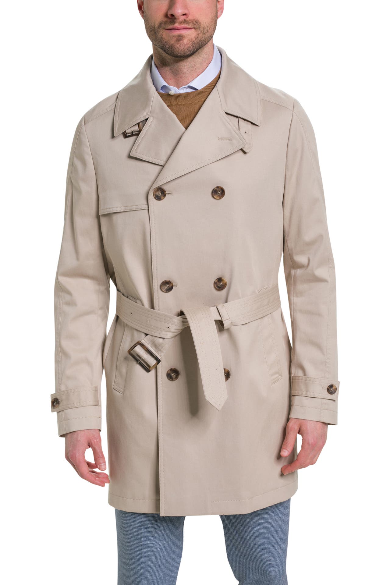 Spannende Trenchcoat Beige Herren Bilder