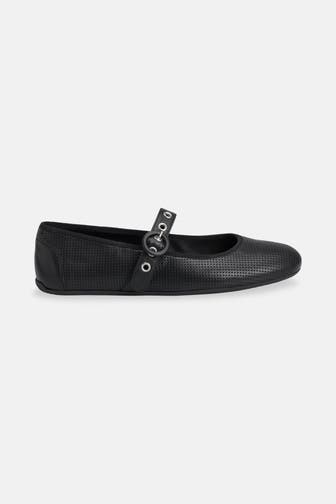 CANDICE COOPER Leder-Ballerinas 'Dafne Bird' schwarz