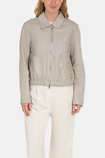 MILESTONE Lederjacke 'Sugar' beige