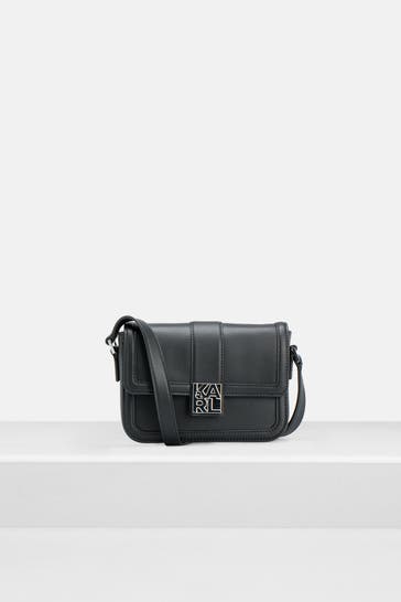 KARL BY KARL LAGERFELD Umhängetasche 'Block Logo' schwarz
