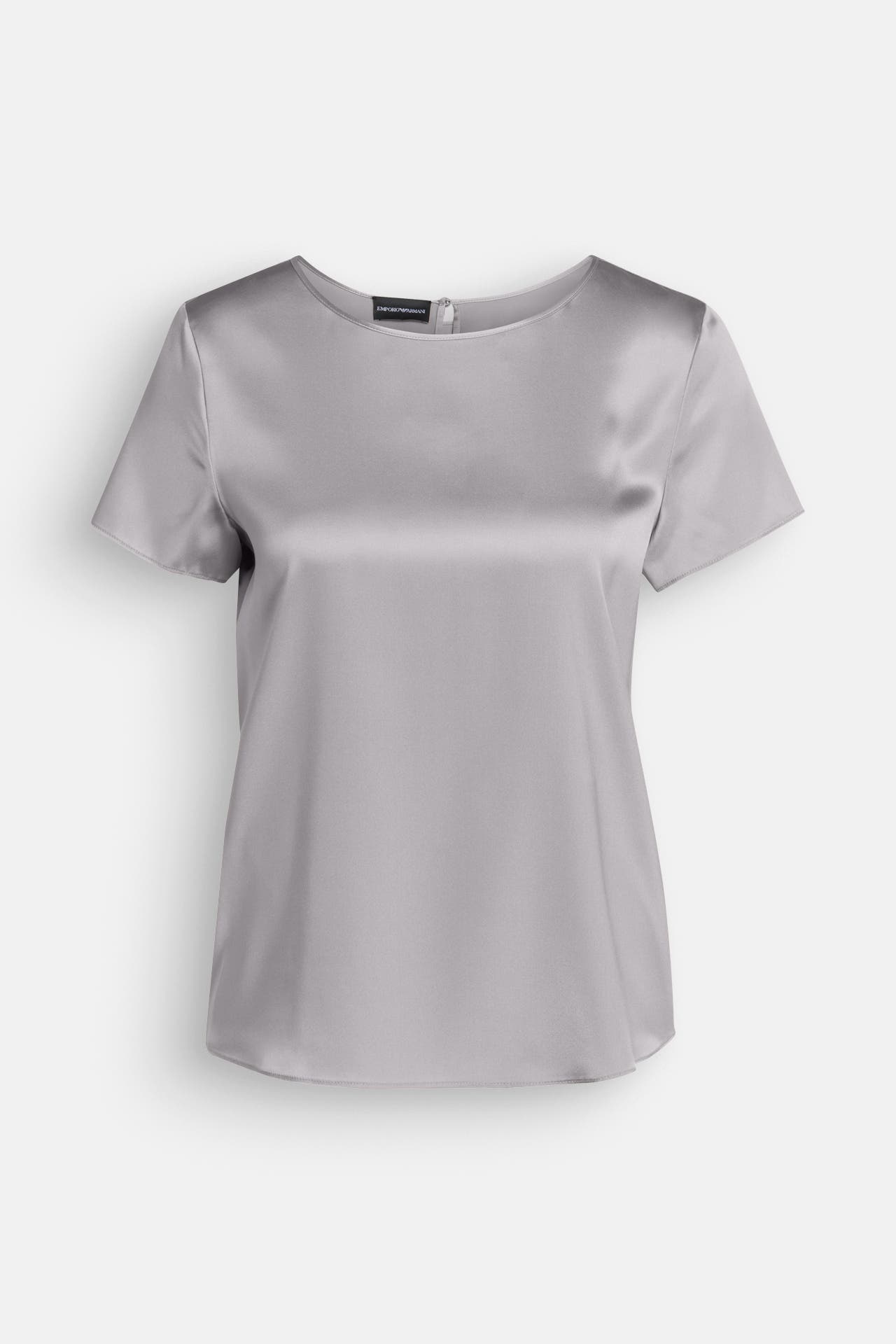 EMPORIO ARMANI Seidenmix-Shirt silber, Bild 1