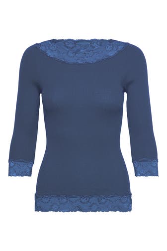ROSEMUNDE Seidenmix-Longsleeve 'Beatha' dunkelblau